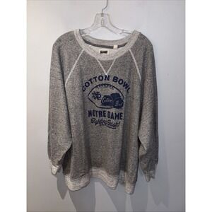 Notre Dame Fighting Irish Sweatshirt Gray NCAA Football Cotton Bowl Adult XL